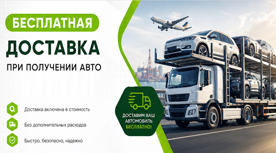 Акция! Бесплатная доставка по Самаре при получении авто